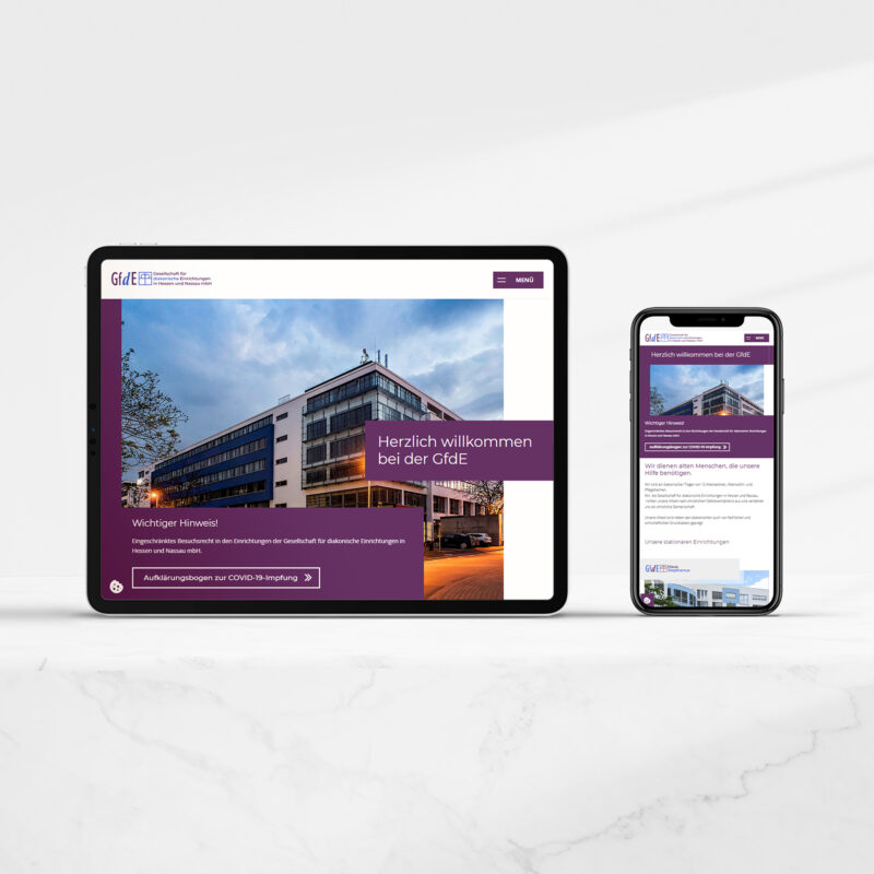 Gestaltung und Programmierung der Webseite